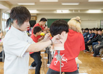 体験入学での実習披露